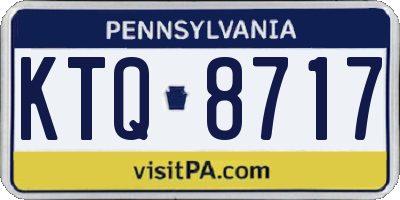 PA license plate KTQ8717