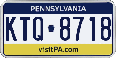 PA license plate KTQ8718