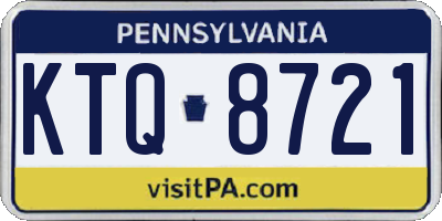 PA license plate KTQ8721