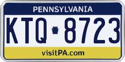 PA license plate KTQ8723