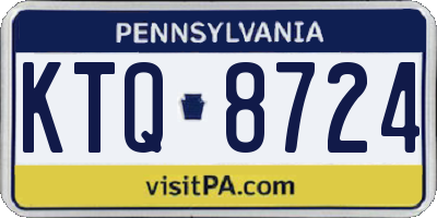 PA license plate KTQ8724