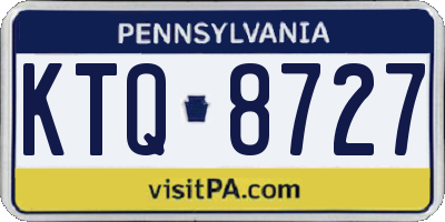 PA license plate KTQ8727