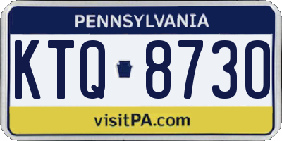 PA license plate KTQ8730