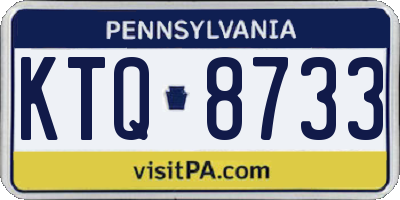 PA license plate KTQ8733