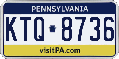 PA license plate KTQ8736