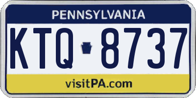 PA license plate KTQ8737