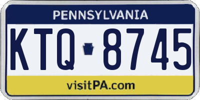 PA license plate KTQ8745