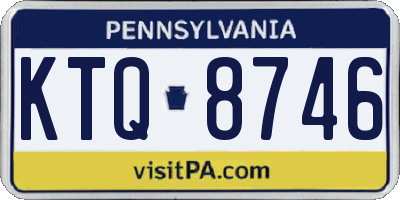 PA license plate KTQ8746