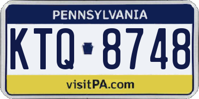 PA license plate KTQ8748