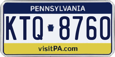 PA license plate KTQ8760