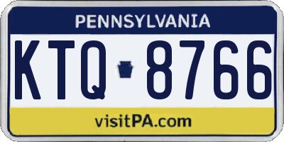 PA license plate KTQ8766