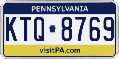 PA license plate KTQ8769