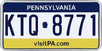 PA license plate KTQ8771