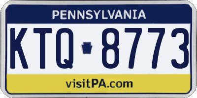 PA license plate KTQ8773