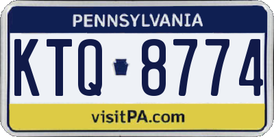 PA license plate KTQ8774