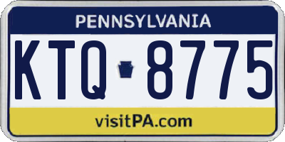 PA license plate KTQ8775