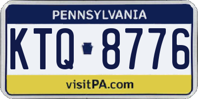 PA license plate KTQ8776
