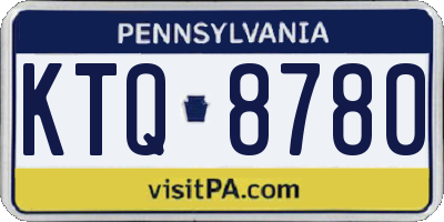 PA license plate KTQ8780