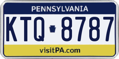 PA license plate KTQ8787