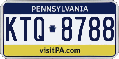 PA license plate KTQ8788