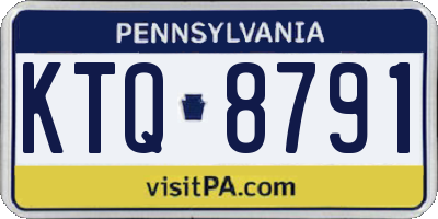 PA license plate KTQ8791