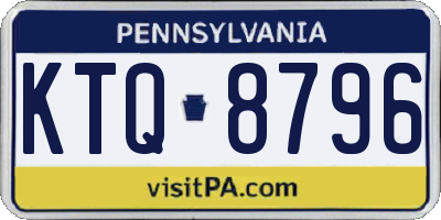 PA license plate KTQ8796