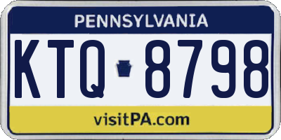 PA license plate KTQ8798