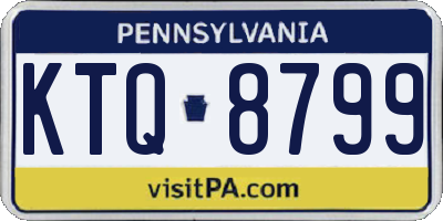 PA license plate KTQ8799