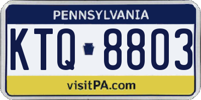 PA license plate KTQ8803