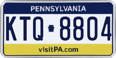 PA license plate KTQ8804