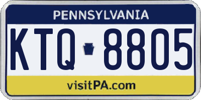PA license plate KTQ8805