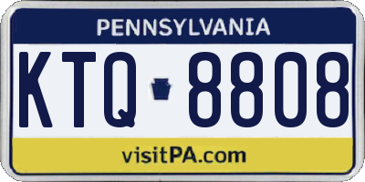 PA license plate KTQ8808