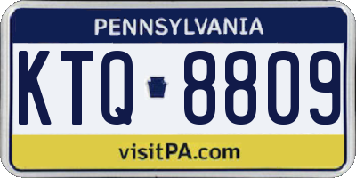 PA license plate KTQ8809