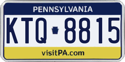 PA license plate KTQ8815