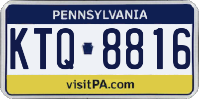 PA license plate KTQ8816