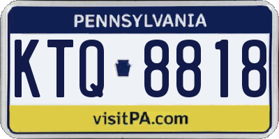 PA license plate KTQ8818