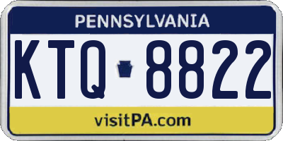 PA license plate KTQ8822