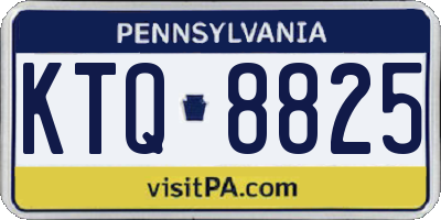 PA license plate KTQ8825