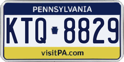 PA license plate KTQ8829