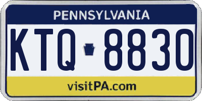 PA license plate KTQ8830