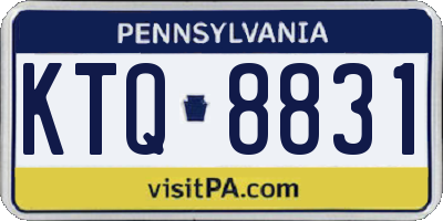 PA license plate KTQ8831