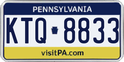 PA license plate KTQ8833