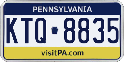 PA license plate KTQ8835