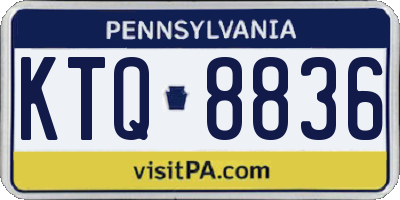 PA license plate KTQ8836