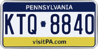 PA license plate KTQ8840