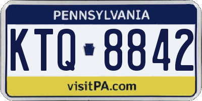 PA license plate KTQ8842