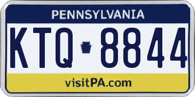 PA license plate KTQ8844