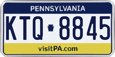 PA license plate KTQ8845