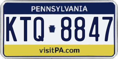 PA license plate KTQ8847
