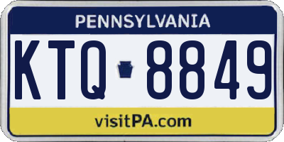 PA license plate KTQ8849